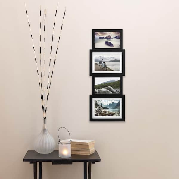 Malden 4 in. x 6 in. and 5 in. x 7 in., 4-Pack Black Collage Picture Frame Opening,