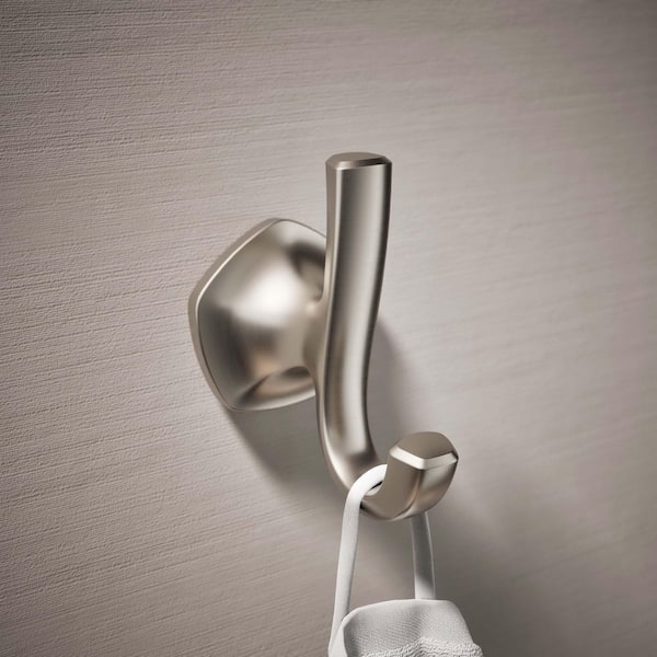 Sundae J-Shaped Robe Hook in Vibrant Brushed Nickel