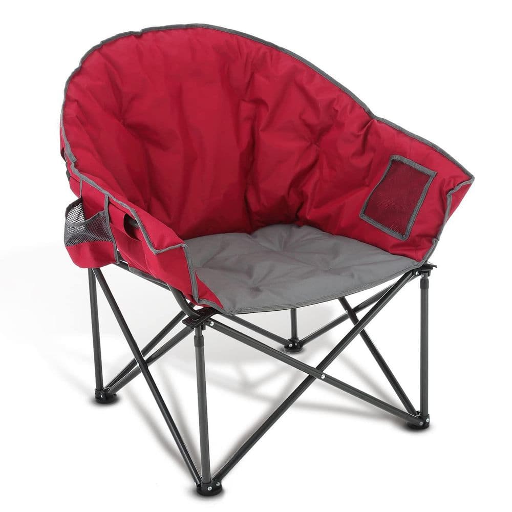 Oversized Heavy-Duty Club Folding Camping Chair with External Supports 330 lbs. Burdgundy Red price history on PriceWatchPro