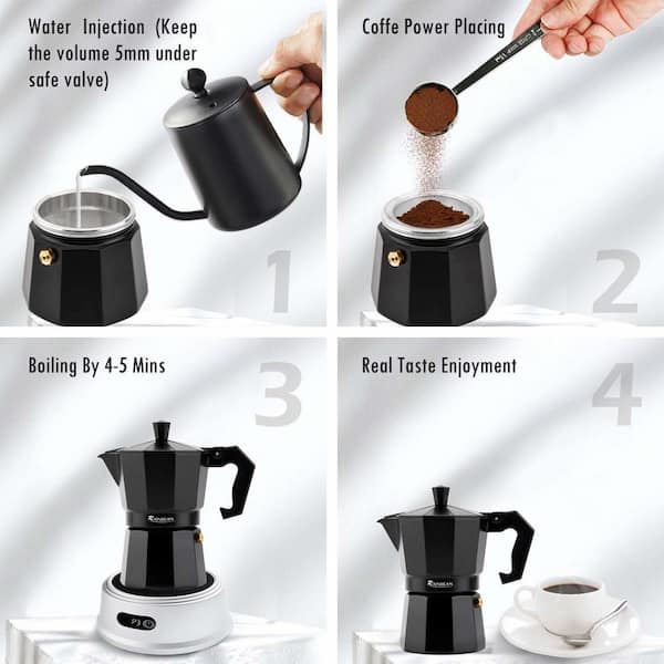 LAOION Cuban Coffee Maker, 6 Cup Electric Espresso Coffee Maker