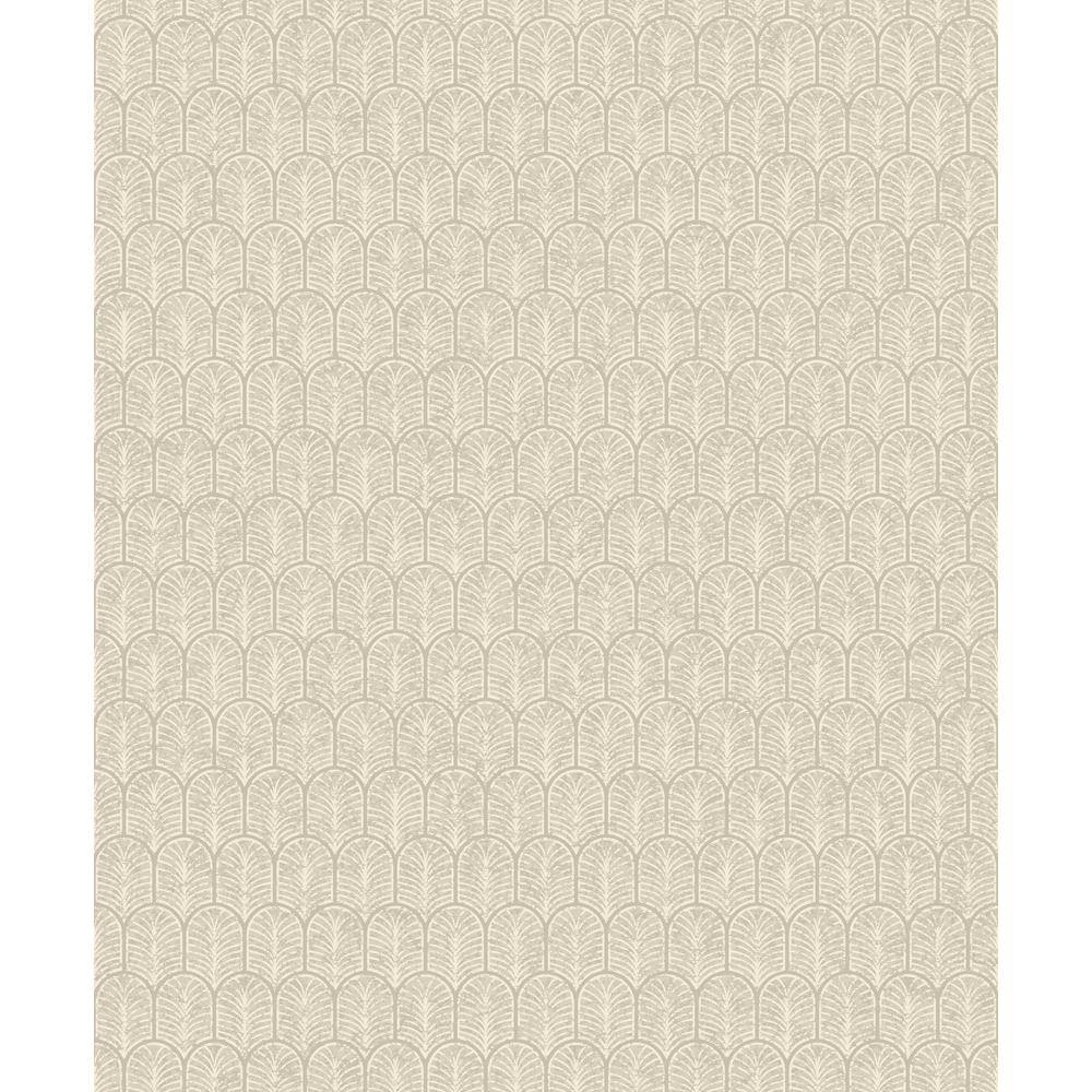 Lustre Collection Beige Geometric Arch Shimmer Finish Paper on Non-woven No