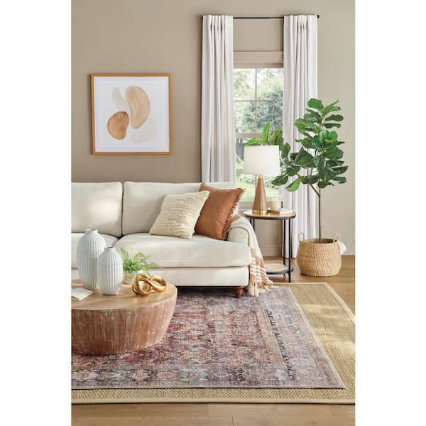nuLOOM Elijah Seagrass with Border Beige 9 ft. x 12 ft. Living