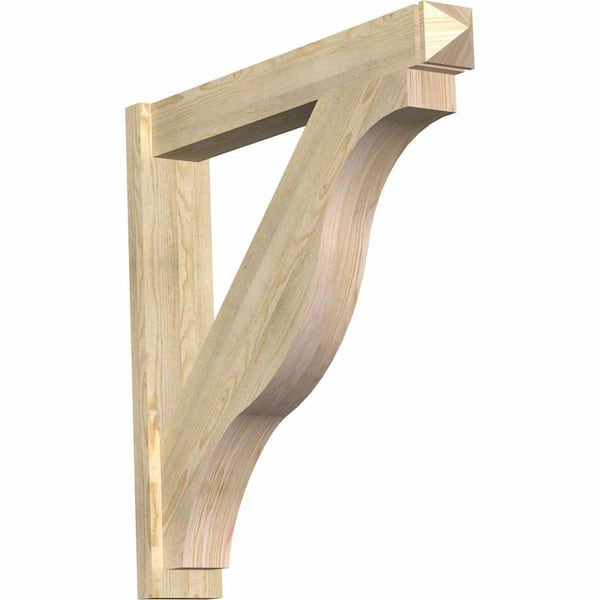 Ekena Millwork 6 in. x 36 in. x 36 in. Fuston Arts and Crafts Rough Sawn Douglas Fir Outlooker
