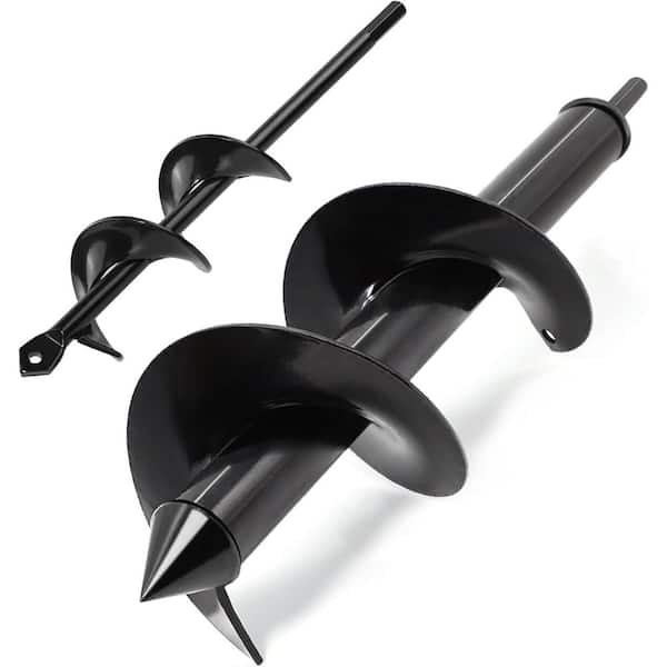 Garden Auger Spiral Drill Bit Set, 3 x 12 in. and 1.6 x 9 in. for Planting and Digging, Efficient Tool for 3/8 Hex Drill