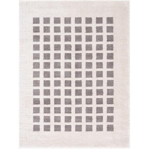 Fossay Shag Black 2 ft. x 3 ft. Modern Indoor Area Rug