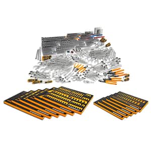 1/4 in. x 3/8 in. x 1/2 in. Drive SAE and Metric Master Mechanics Tool Set in 11 Custom Foam Storage Trays (613-Pieces)