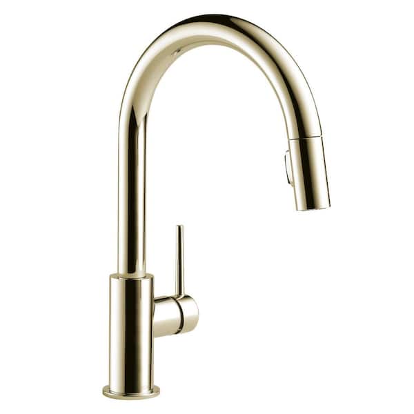 Trinsic Polished Nickel 15.69 in. H Pull Down Sprayer Kitchen Faucet with 360° Spout Swivel