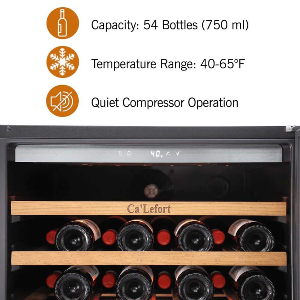 Ca'Lefort 24" Stainless Steel Wine Cooler with Glass Door