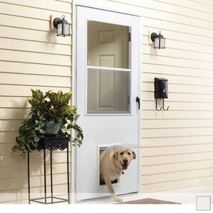 K900 Series Self-Storing Storm Door with Pet Entry System