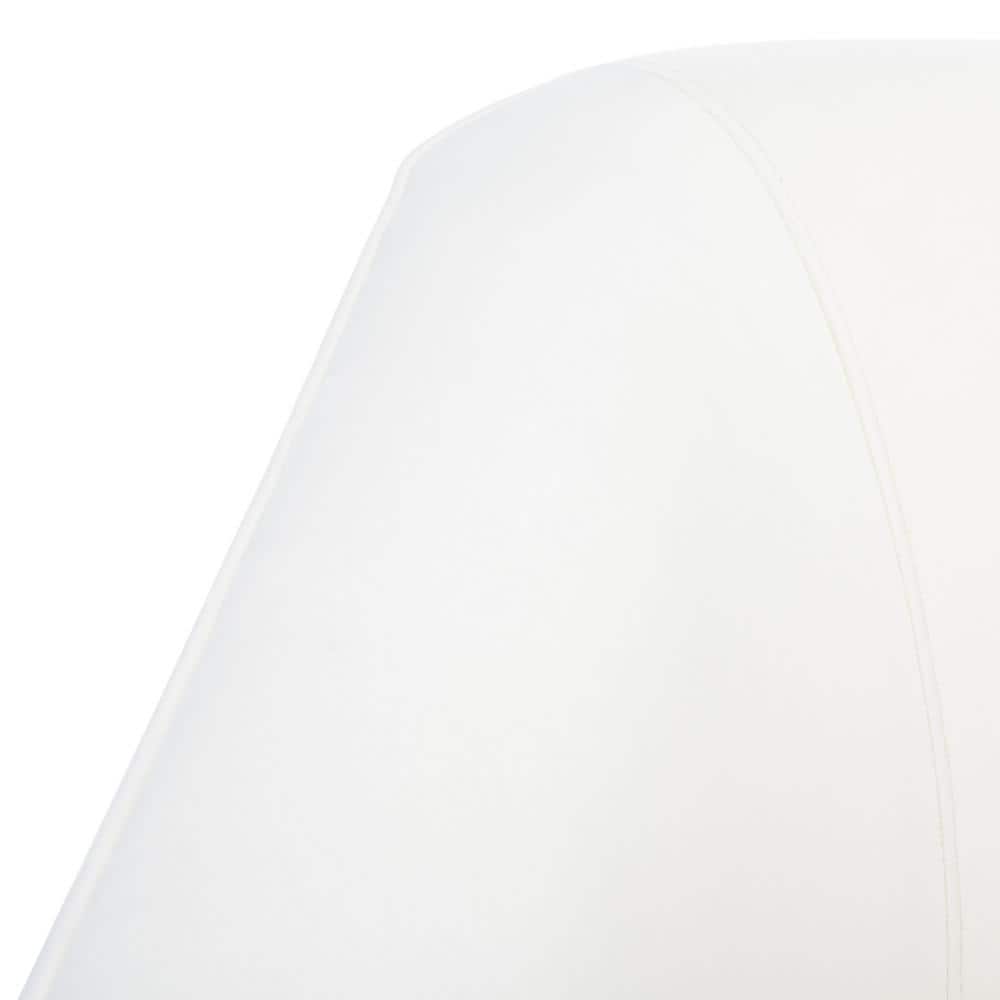 Birdie Cream Velvet Swivel Accent Chair with Wood Base
