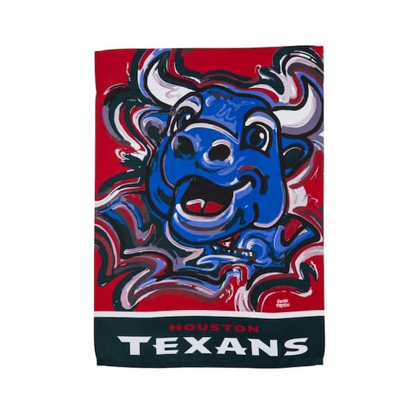 Evergreen 12.5 in. x 18 in. Houston Texans Justin Patten Artwork Mascot Garden Flag