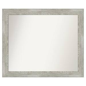 Dove Greywash 44 in. x 37 in. Custom Non-Beveled Distressed Recyled Polystyrene Bathroom Vanity Wall Mirror