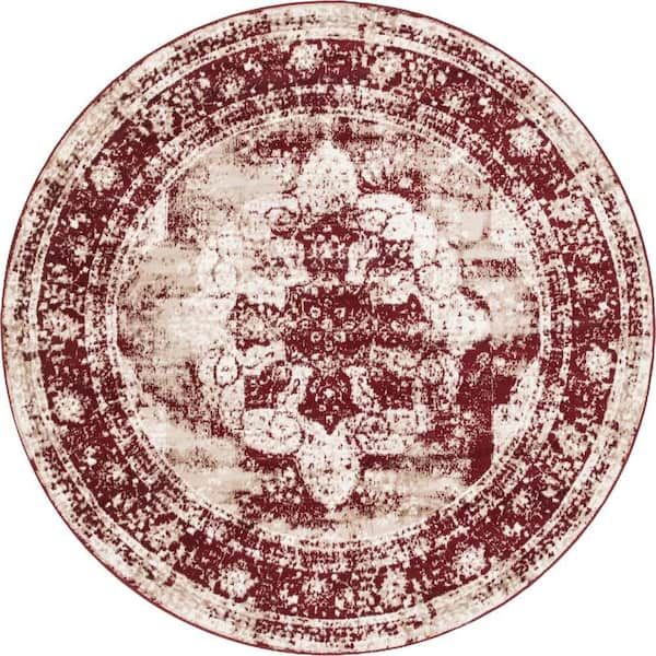 Unique Loom Sofia Salle Garnier Burgundy 7 ft. x 7 ft. Area Rug 3147055