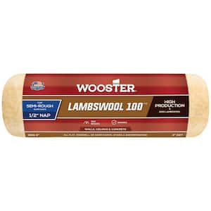 Lambswool 100 9 in. x 1/2 in. Wool Roller Cover