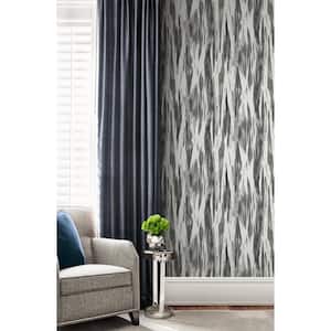 Vertical Stripes Black and White Paper Non-Pasted Strippable Wallpaper Roll (Cover 60.75 sq. ft.)