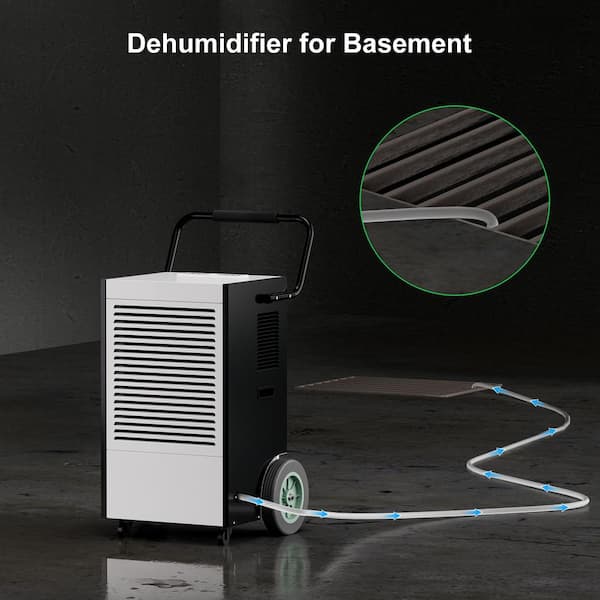 Elexnux 22 pt. 2,000 sq. ft. Dehumidifier for Home in White with Bucket,  with Drain Hose ZJOLWBRY01 - The Home Depot