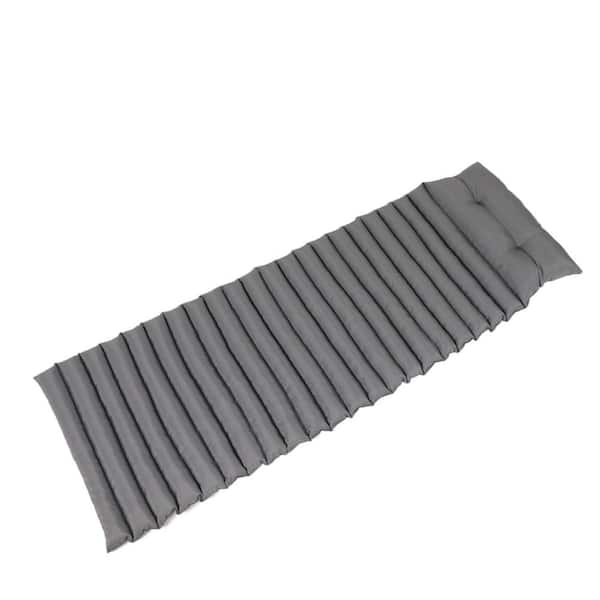 Misopily Outdoor Lounge Chair Cushion Replacement Patio Furniture Seat Cushion Chaise Lounge Cushion in Gray Finish 2-Piece