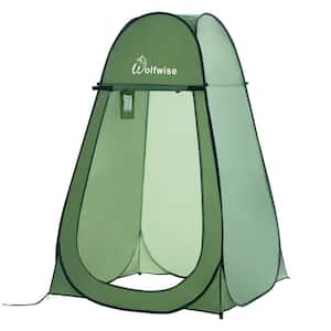 Portable Pop Up Privacy Shower Tent Spacious Changing Room for Camping, Hiking and Beach, Green