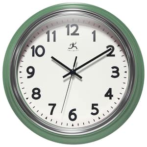 Gas Station Classic 12 in. Wall Clock, Green