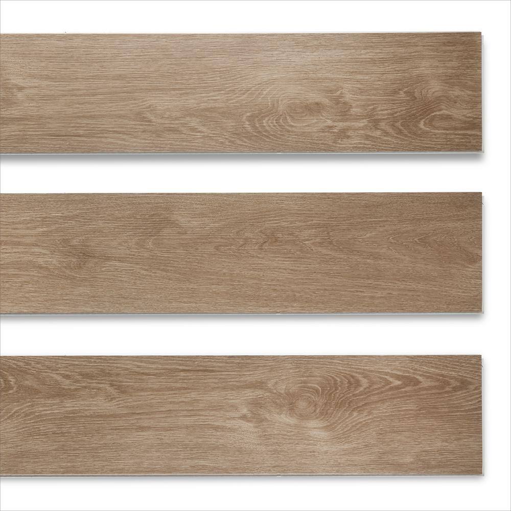 Light Brown Matte Vinyl Wide Plank Flooring