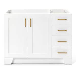 Taylor 42 in. W x 21.5 in. D x 34.5 in. H Freestanding Bath Vanity Cabinet Only in White