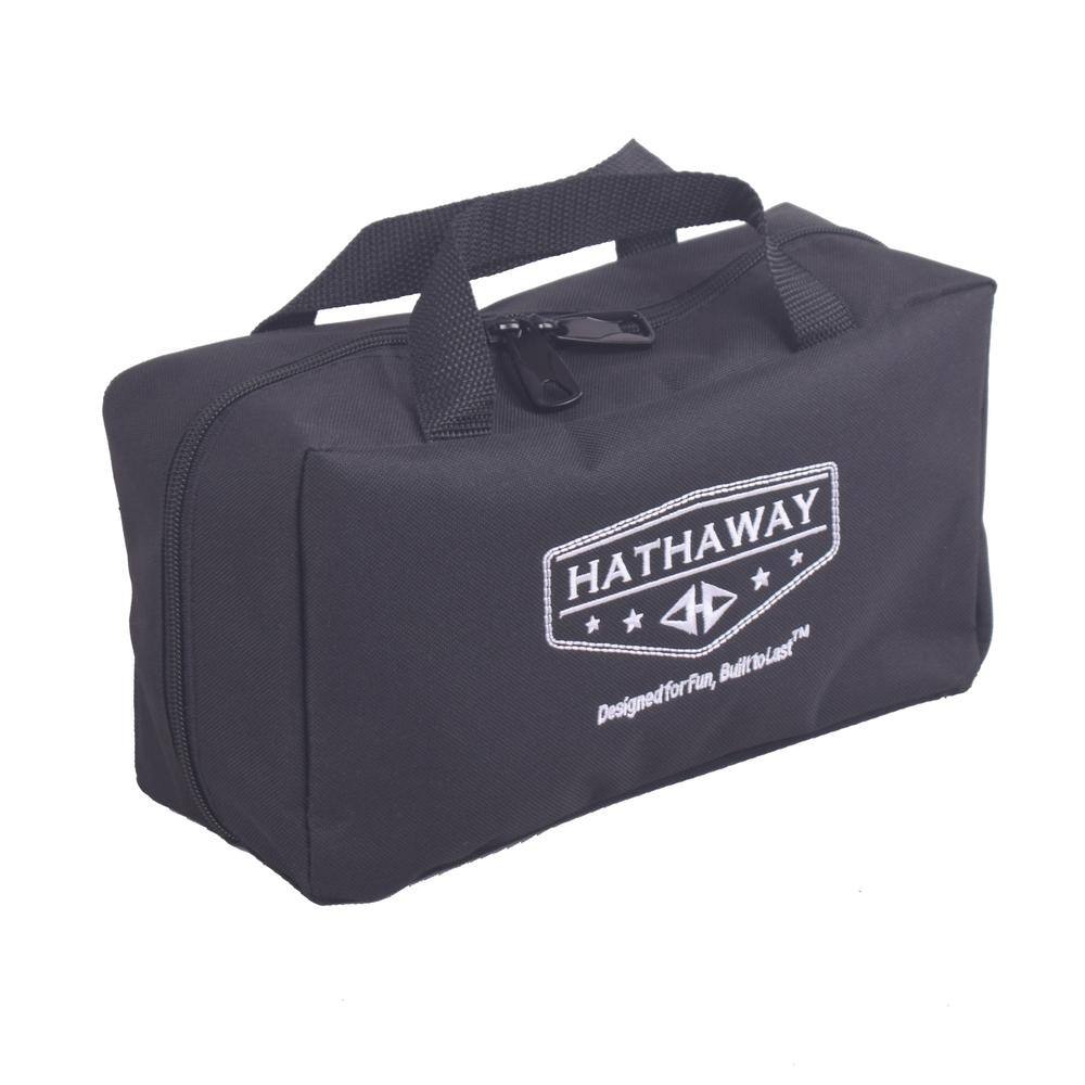 8 Piece Red and Blue Weather Resistant Cornhole Bag Set with Carry Case