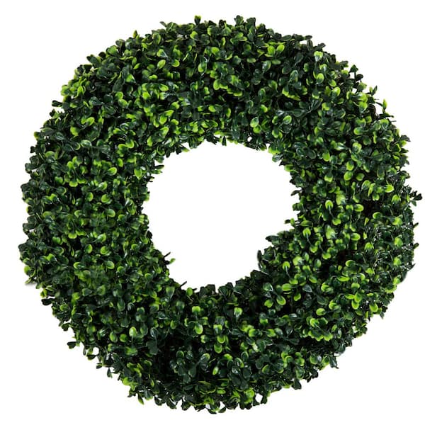 Pure Garden 16.5 in. Artificial Round Boxwood Wreath