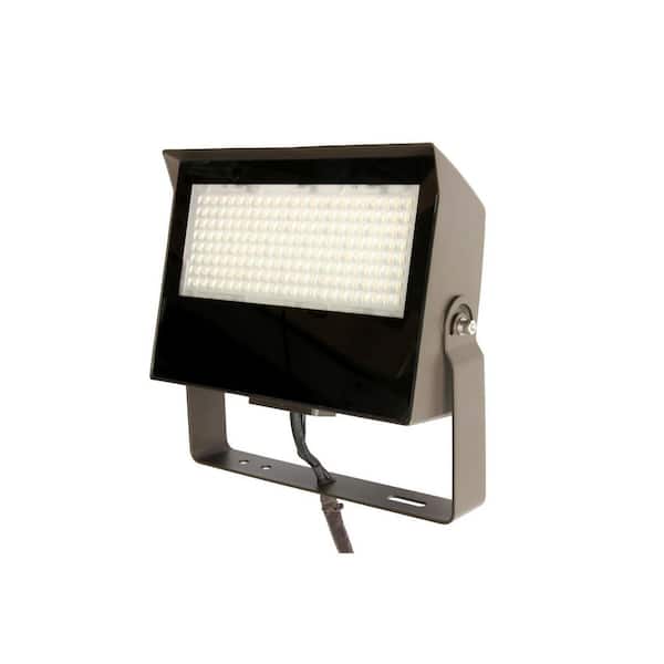 Adjustable Beam 80-Watt Equivalent 11200 Lumen 55/75/90° Bronze Dusk to Dawn Integrated LED Flood Light 1-Pack
