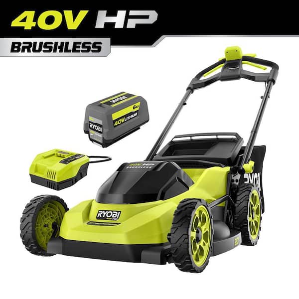 40V HP Brushless 20 in. Cordless Electric Battery Walk Behind Self-Propelled Lawn Mower with 6.0 Ah Battery and Charger
