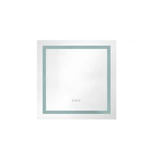 36 in. W x 36 in. H Square Frameless Wall Mounted LED Light Bathroom Vanity Mirror, Anti-Fog and Dimmer Function