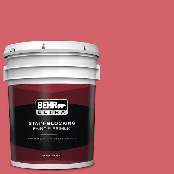 BEHR ULTRA 5 gal. #140B-6 Italiano Rose Flat Exterior Paint & Primer