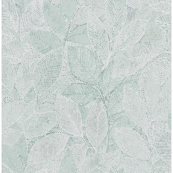 Brewster Niabi Green Leaves Green Wallpaper Sample