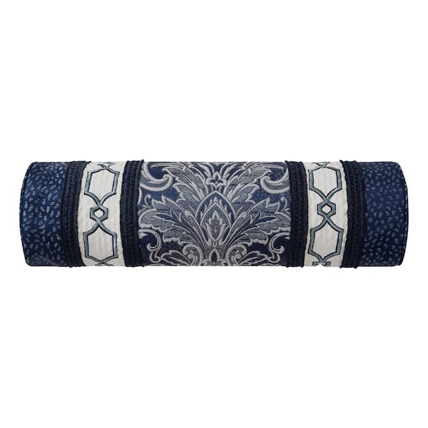 Blarney Navy Polyester 7 in. x 24 in. Decorative Pillow