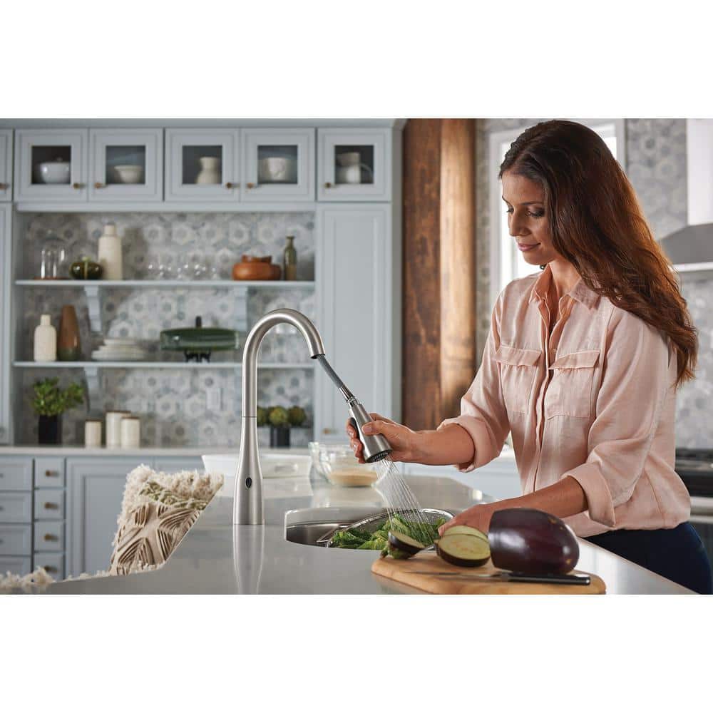 Stainless Steel Touchless Pull-Down Kitchen Faucet with Spray