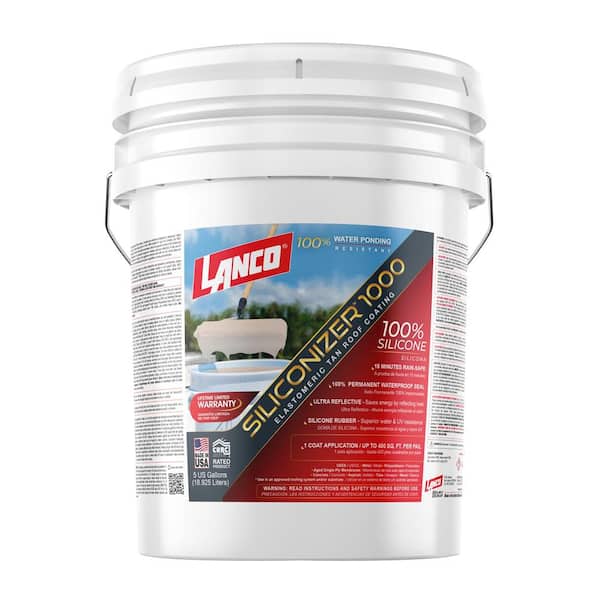 Siliconizer 1000 5 gal. 100% Silicone Tan Roof Coating