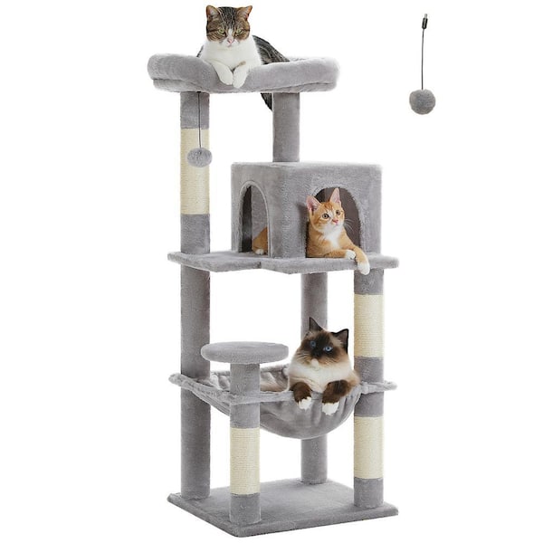 Foobrues 45.7 in. Cat Tree for Indoor Cats, 5-Level Cat Tower for