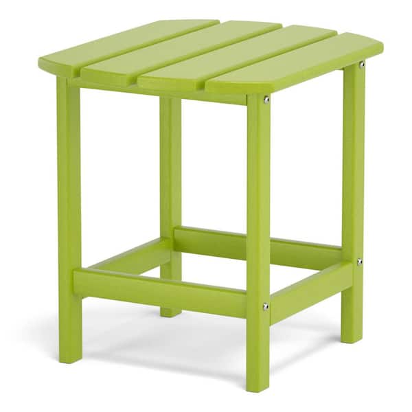 Unbranded Lemon Green Adirondack HDPE Plastic Indoor Outdoor Dining Table, End Tables