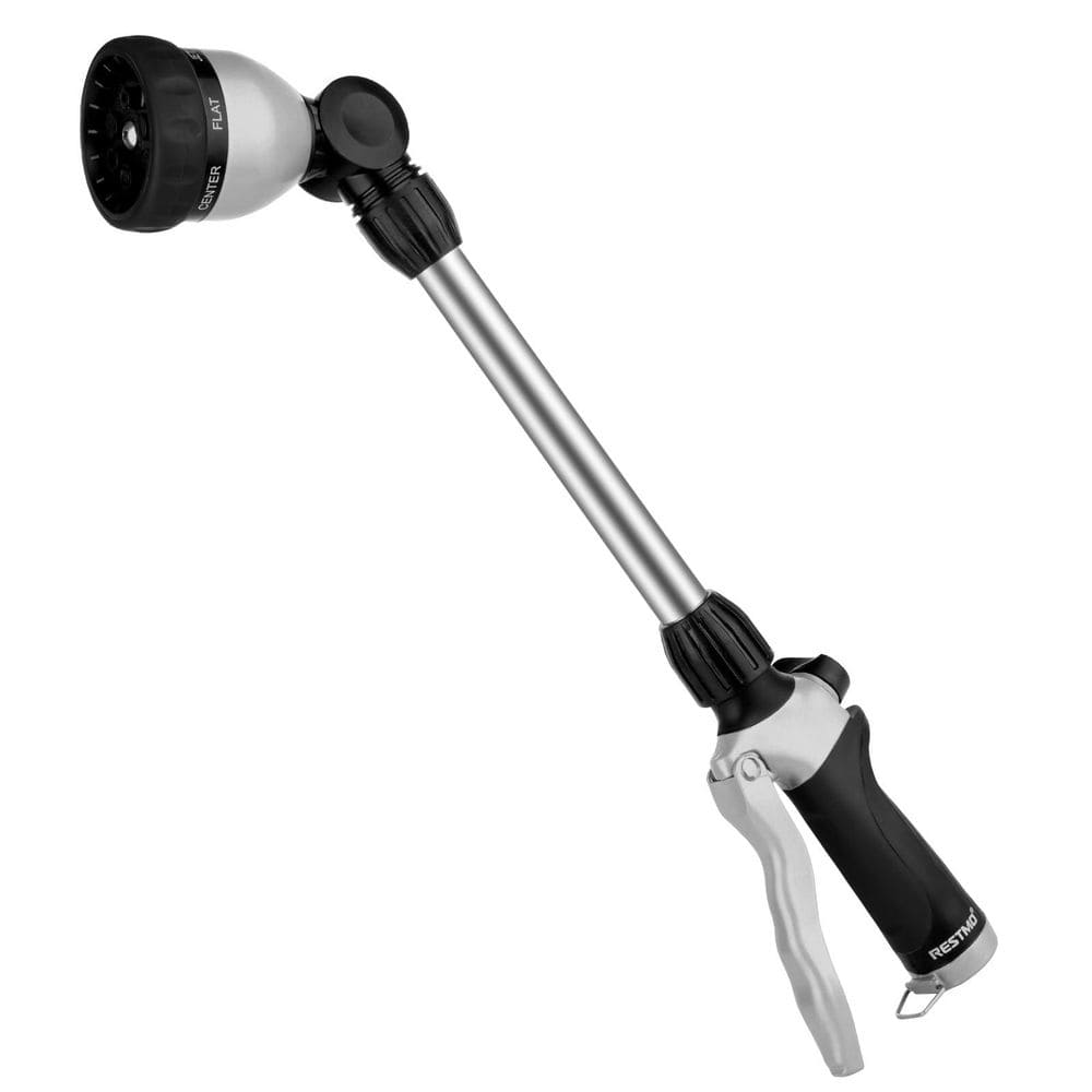 16 in. Black Metal Hose Wand with 180° Swivel Head, 7 Spray Patterns Flow Control, Garden Hose Nozzle Sprayer price history on PriceWatchPro