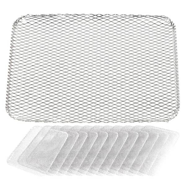 20-Piece Silver Aluminum Disposable Non-Stick Grill Topper Set for BBQ, Mesh Mats & Liners, Fits Most Grills