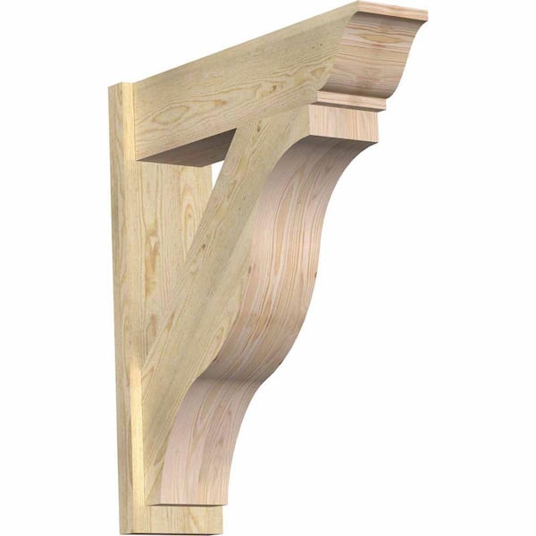 Ekena Millwork 8 in. x 34 in. x 30 in. Fuston Traditional Rough Sawn Douglas Fir Outlooker