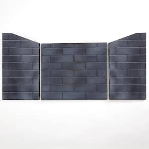 Slate Gray Ceramic 3-Piece Fiber Brick Panel for 450 Series Outdoor Fireplace Insert