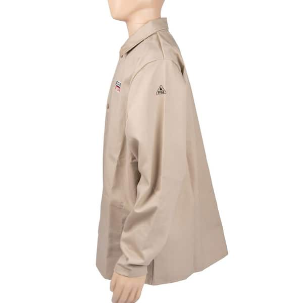 Lincoln Electric Fire Resistant X-Large Khaki Cloth Welding Jacket 