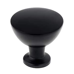 Acadia Collection 1-5/16 in. (34 mm) Matte Black Contemporary Cabinet Knob