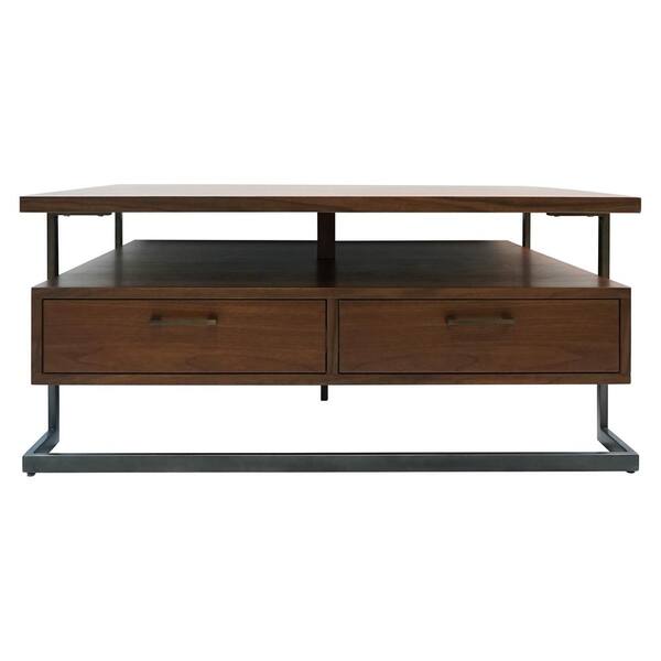 Yosemite Home Decor Jorden Square Medium Walnut Coffee Table