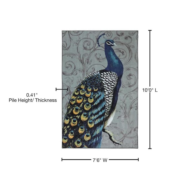 SALE／55%OFF】 GIPMohawk Home Peacock Feathers Area Rug 7' X 10' Multi 