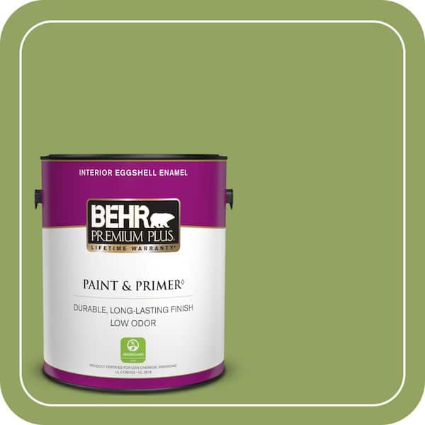 BEHR PREMIUM PLUS 1 gal. #PPU10-04 New Bamboo Eggshell Enamel Low Odor Interior Paint & Primer
