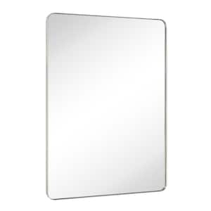 Kengston 36 in. W x 48 in. H Rectangular Stainless Steel Framed Wall Mounted Bathroom Vanity Mirror in Brushed Nickel