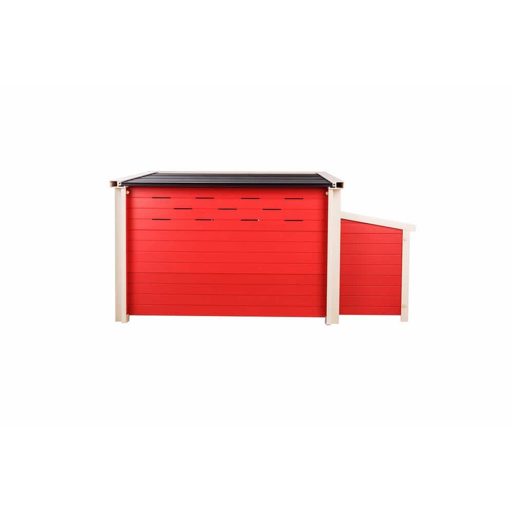 Red Eco-Friendly Composite Chicken Barn with Nesting Box