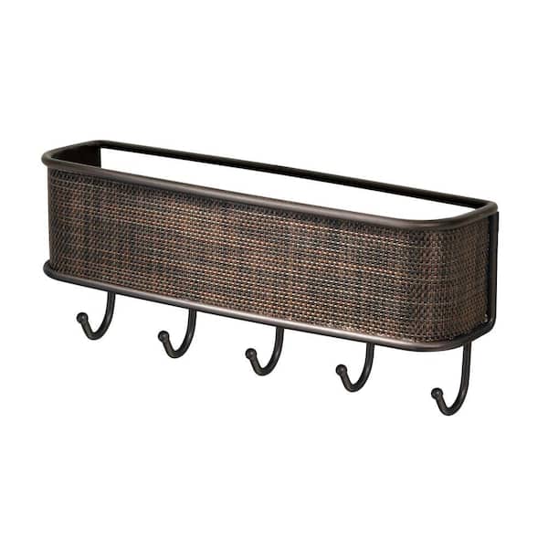 interDesign Twillo Wall Mount Mail and Key Rack in Bronze