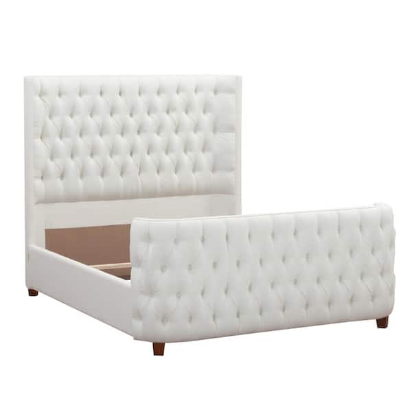 Jennifer Taylor Antique White Queen, White Tufted Headboard King Size
